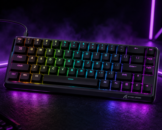 ⌨️ Clavier Gaming ATTACK SHARK X68 HE – RGB & Rapid Trigger